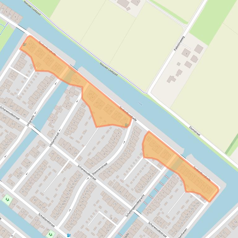 Kaart van postcodegebied 3826CN.