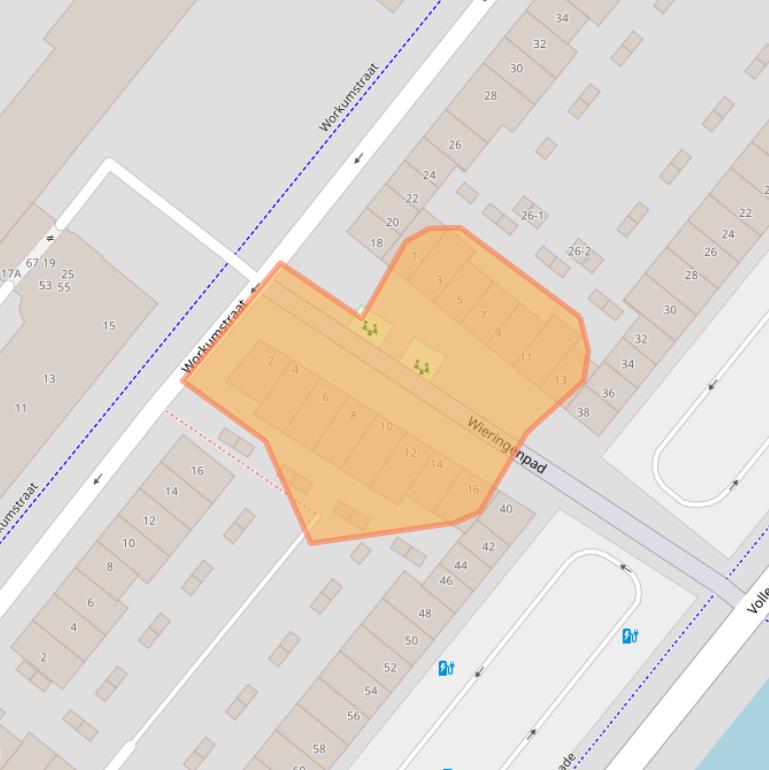 Kaart van postcodegebied 3826CT.