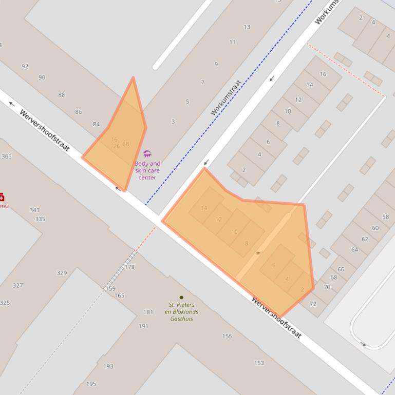 Kaart van postcodegebied 3826EB.