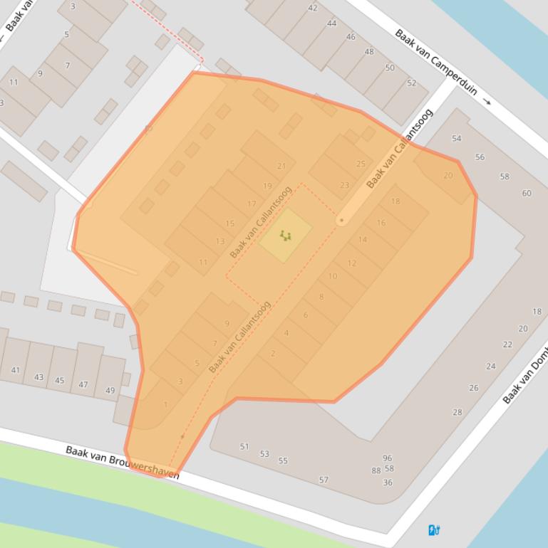 Kaart van postcodegebied 3826GD.