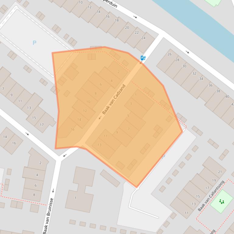 Kaart van postcodegebied 3826GE.