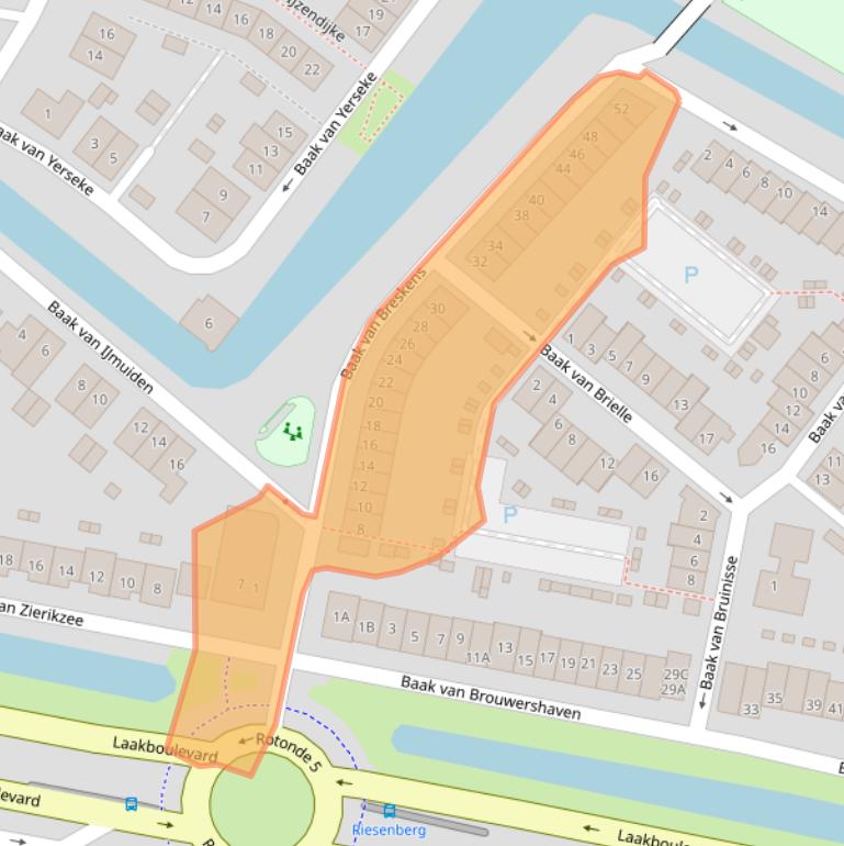 Kaart van postcodegebied 3826GG.