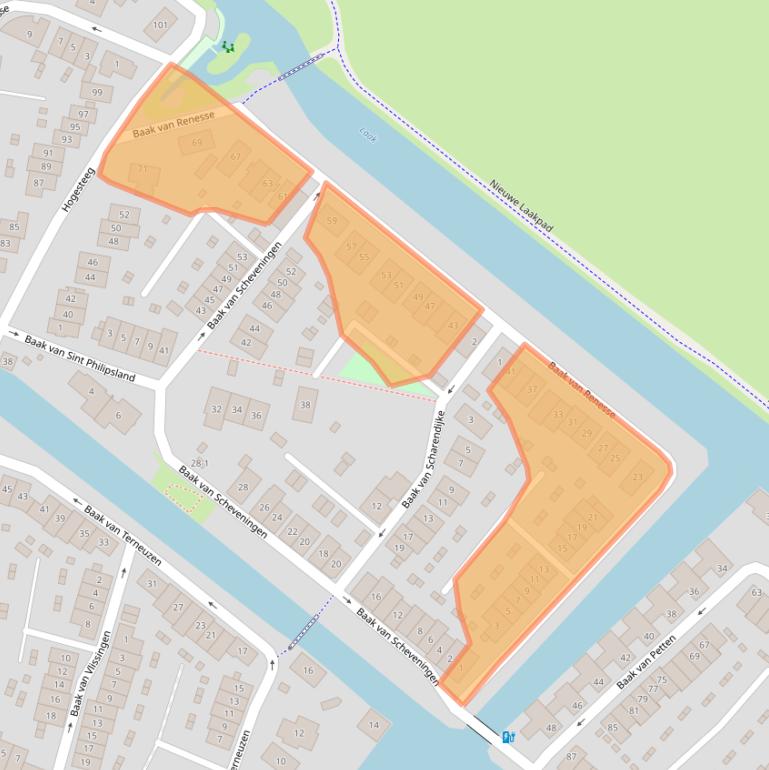 Kaart van postcodegebied 3826HM.