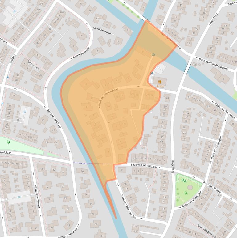 Kaart van postcodegebied 3826HR.