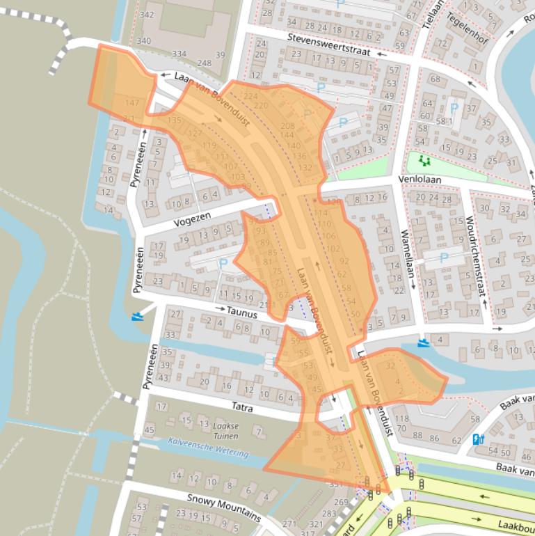 Kaart van postcodegebied 3826JA.