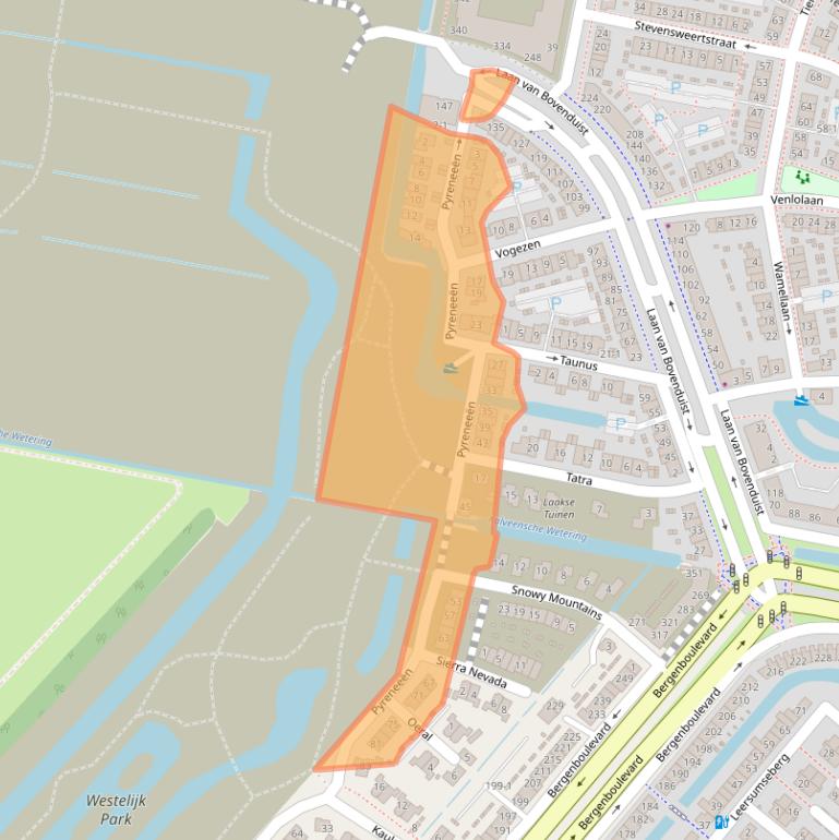 Kaart van postcodegebied 3826JC.