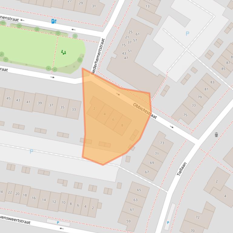 Kaart van postcodegebied 3826JW.