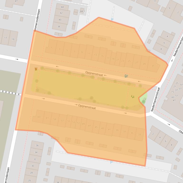 Kaart van postcodegebied 3826JX.