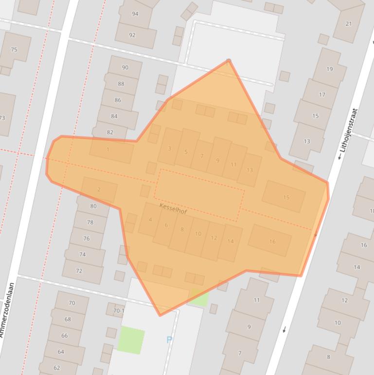 Kaart van postcodegebied 3826KH.