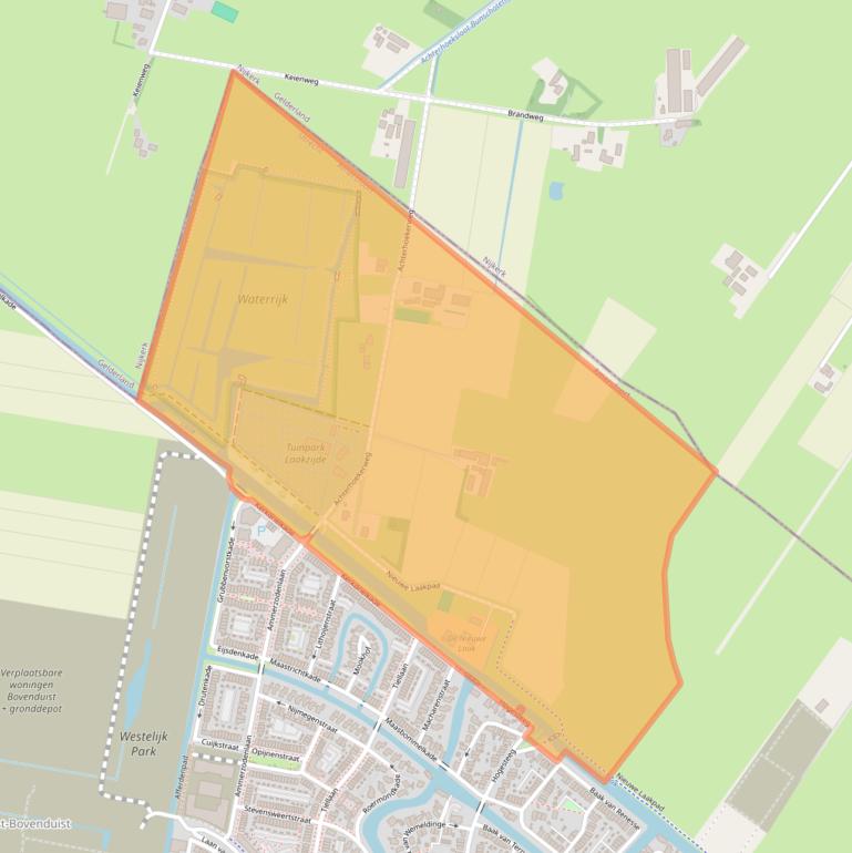 Kaart van postcodegebied 3826NA.