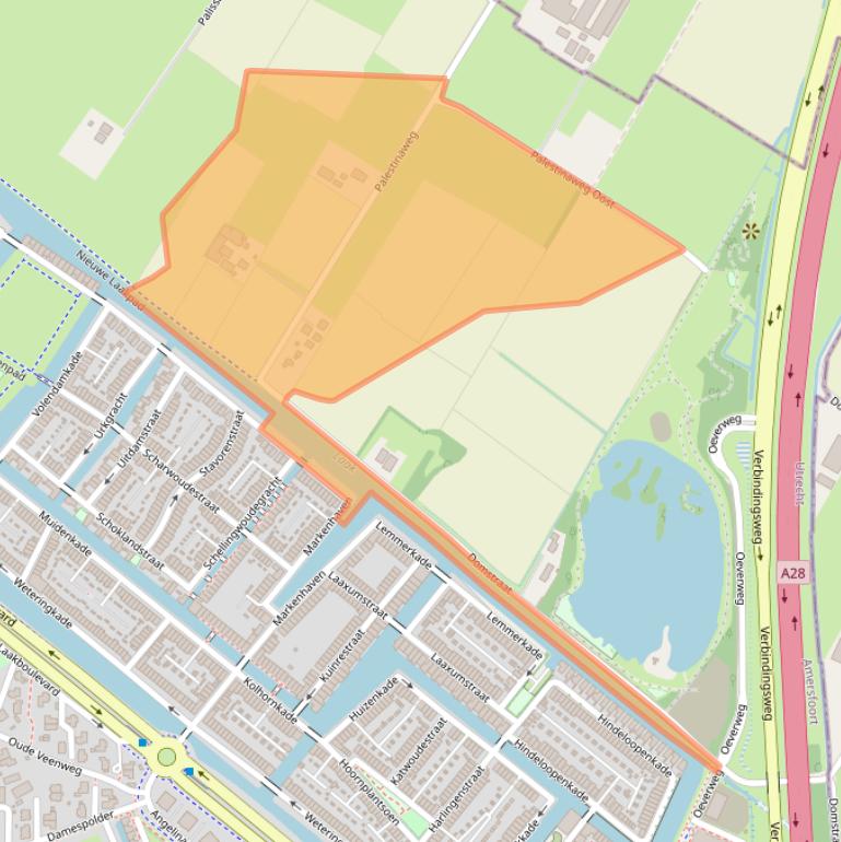 Kaart van postcodegebied 3826NB.