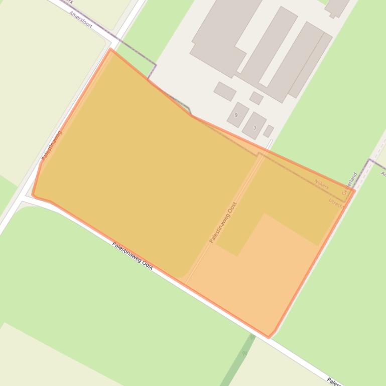 Kaart van postcodegebied 3826NC.