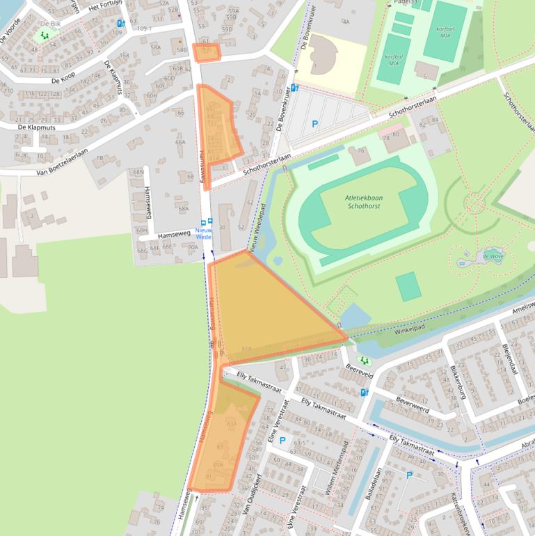 Kaart van postcodegebied 3828AC.