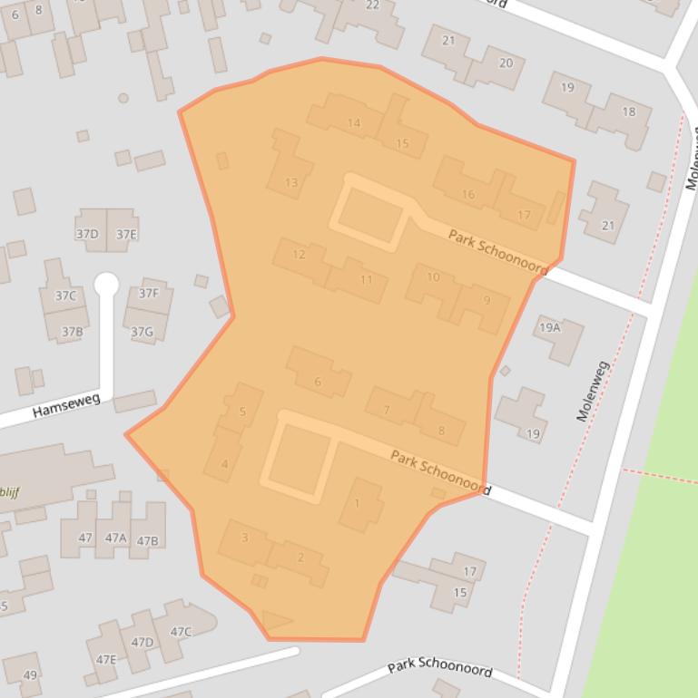 Kaart van postcodegebied 3828AJ.