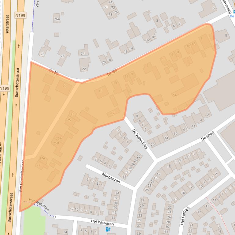 Kaart van postcodegebied 3828AM.