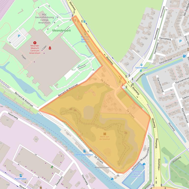 Kaart van postcodegebied 3828AP.