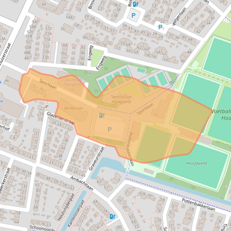Kaart van postcodegebied 3828AZ.