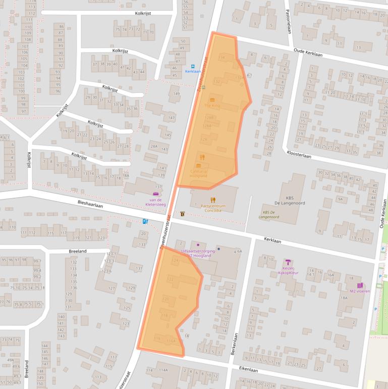 Kaart van postcodegebied 3828BH.