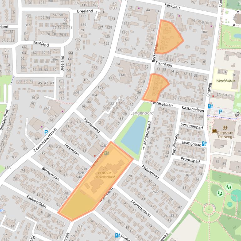 Kaart van postcodegebied 3828BN.
