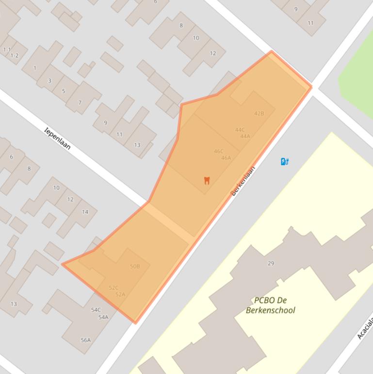 Kaart van postcodegebied 3828BR.