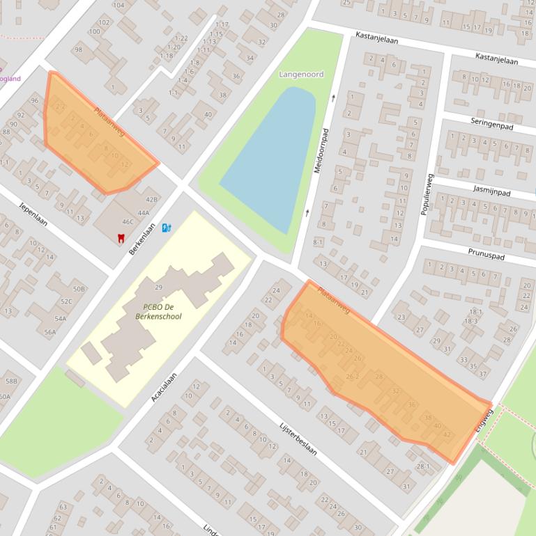 Kaart van postcodegebied 3828BV.