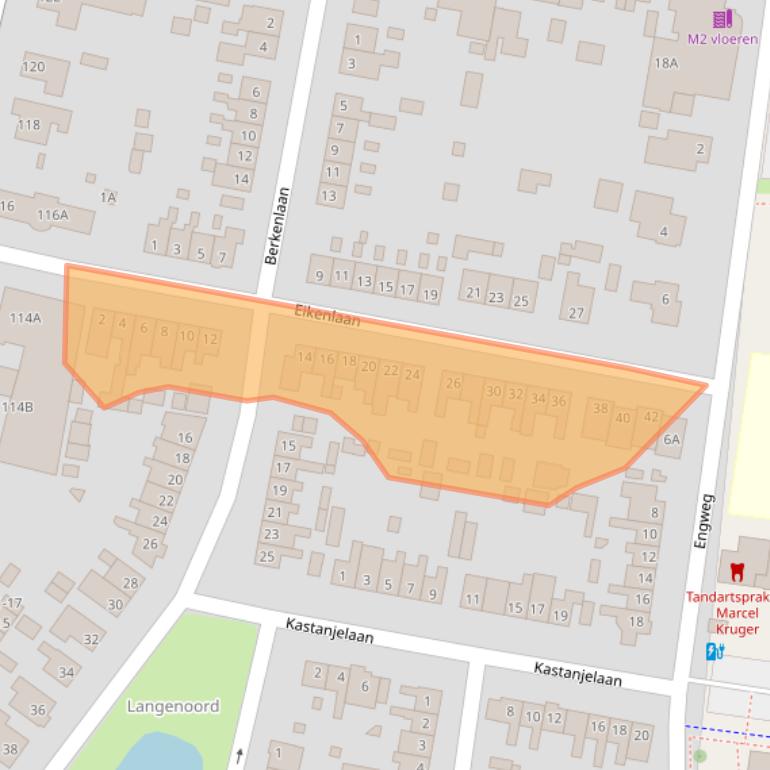 Kaart van postcodegebied 3828BZ.