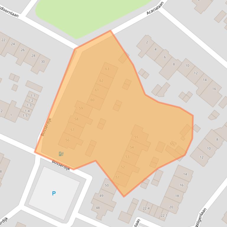 Kaart van postcodegebied 3828CC.