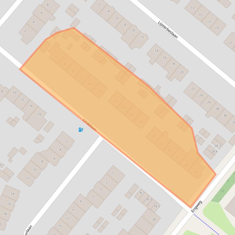 Kaart van postcodegebied 3828CD.