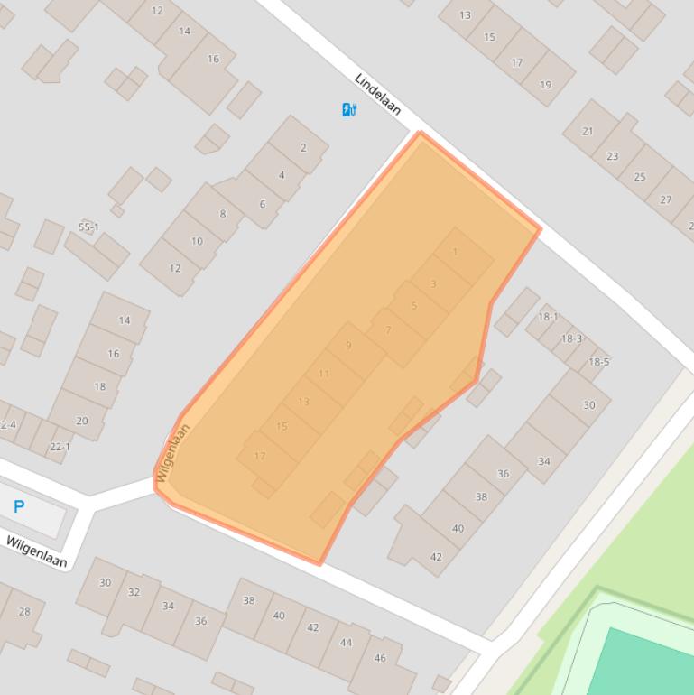 Kaart van postcodegebied 3828CG.