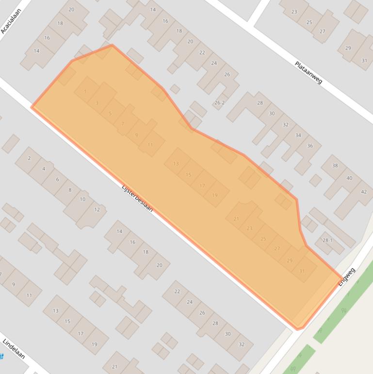 Kaart van postcodegebied 3828CK.