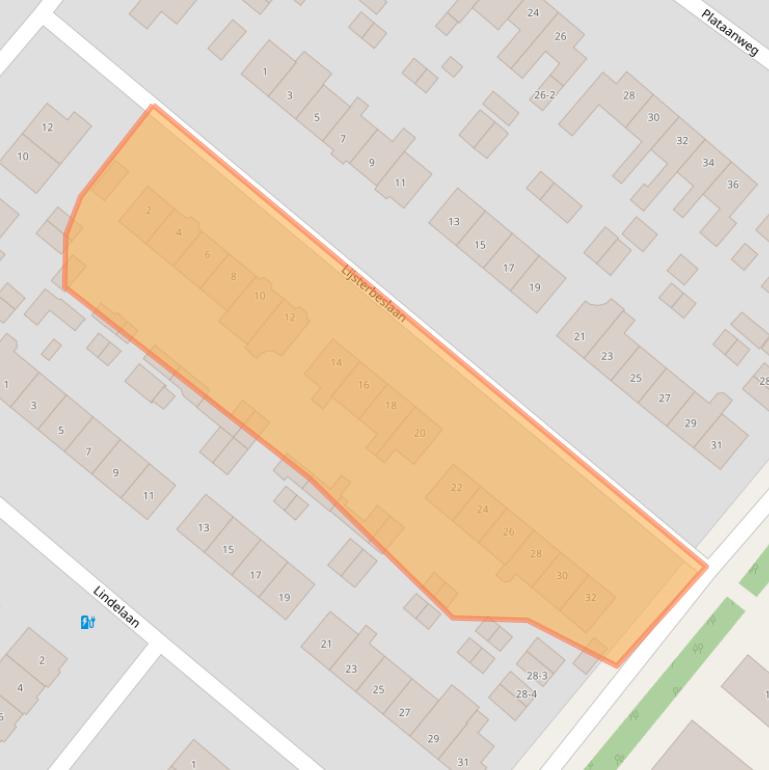 Kaart van postcodegebied 3828CL.