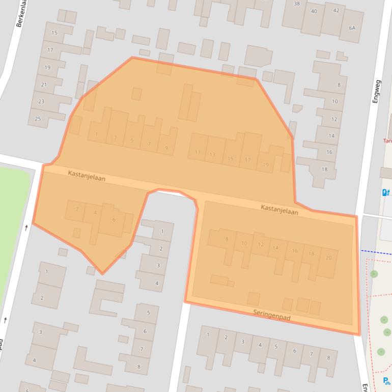 Kaart van postcodegebied 3828CP.