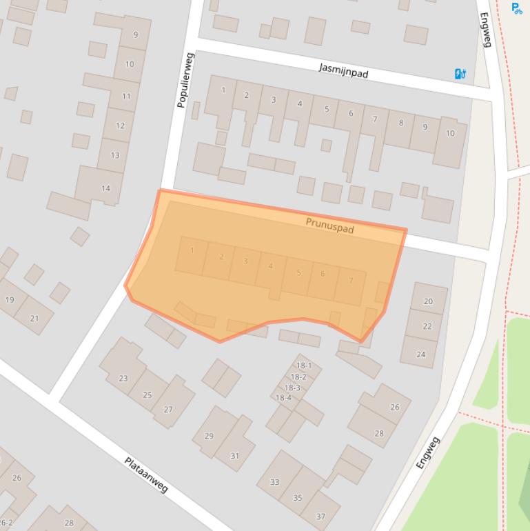 Kaart van postcodegebied 3828CV.