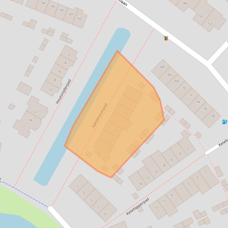 Kaart van postcodegebied 3828DL.