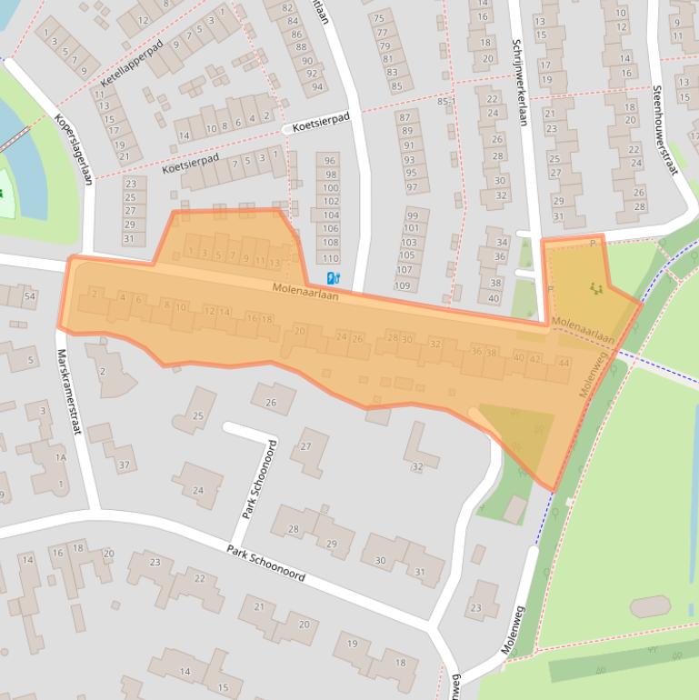 Kaart van postcodegebied 3828DS.