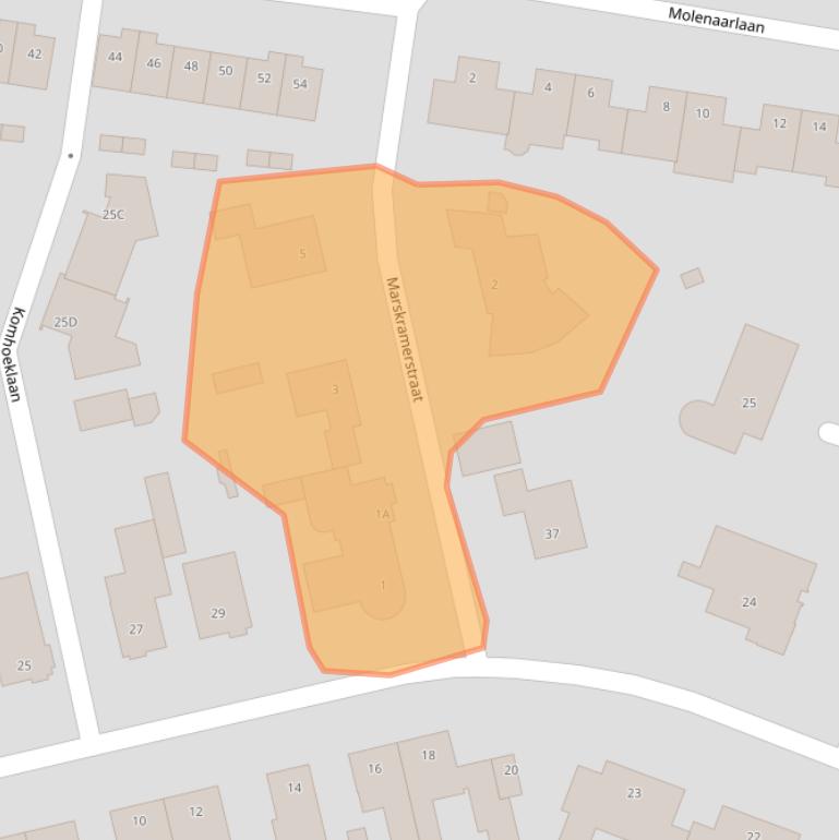 Kaart van postcodegebied 3828DT.