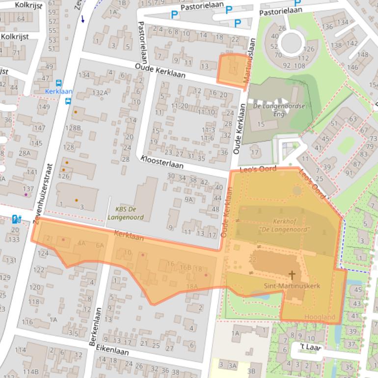 Kaart van postcodegebied 3828EB.