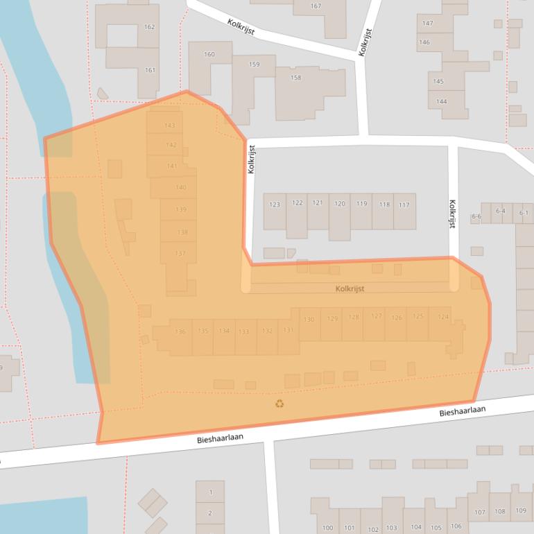 Kaart van postcodegebied 3828EP.
