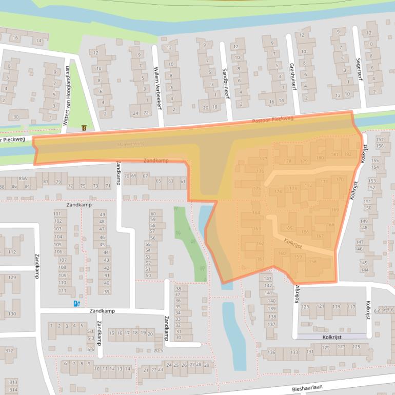 Kaart van postcodegebied 3828ES.