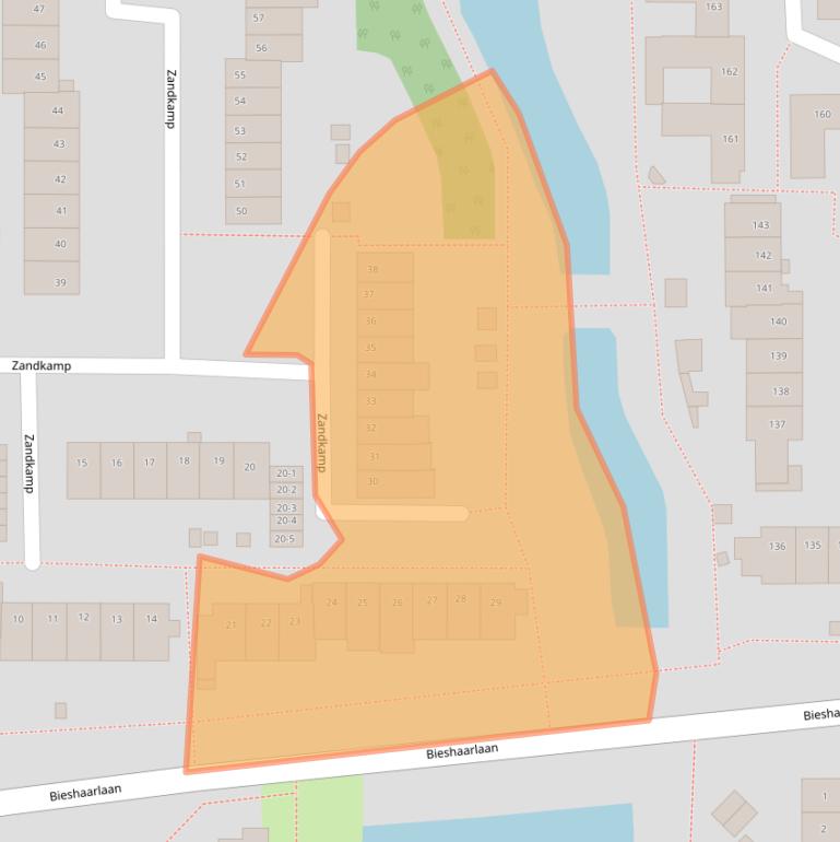 Kaart van postcodegebied 3828GB.