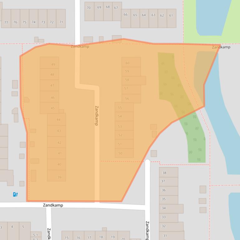 Kaart van postcodegebied 3828GC.