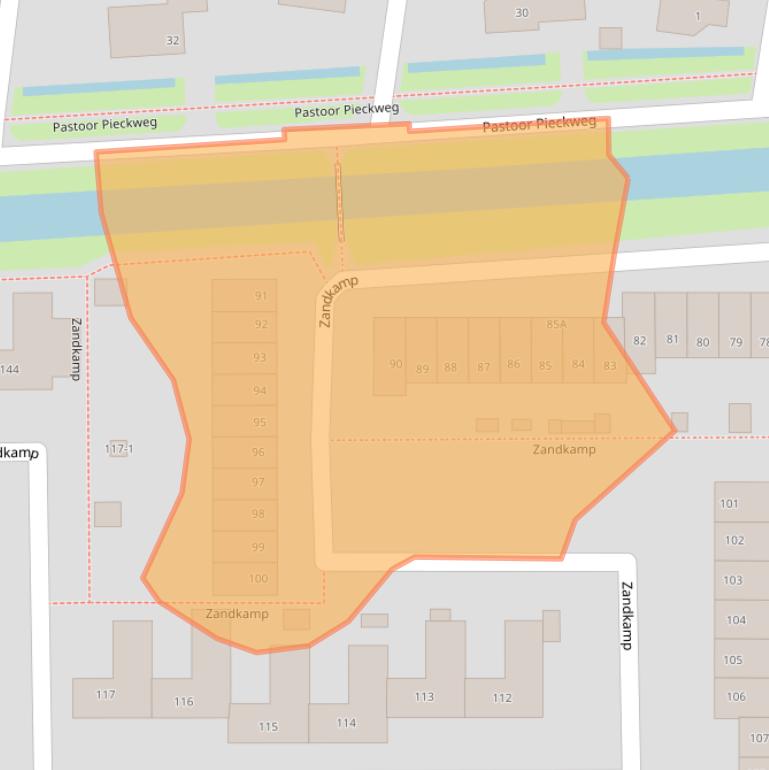 Kaart van postcodegebied 3828GE.