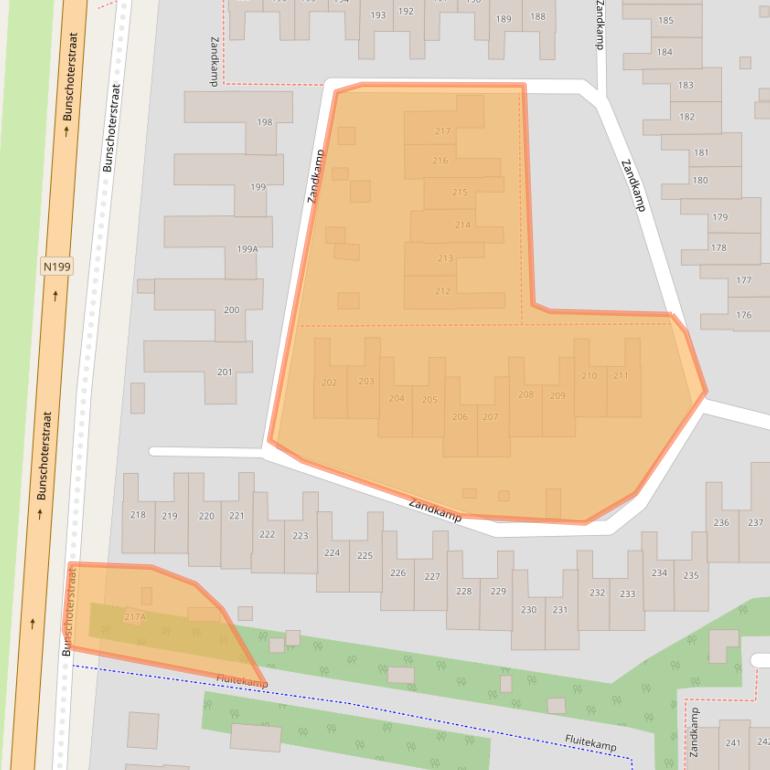 Kaart van postcodegebied 3828GN.