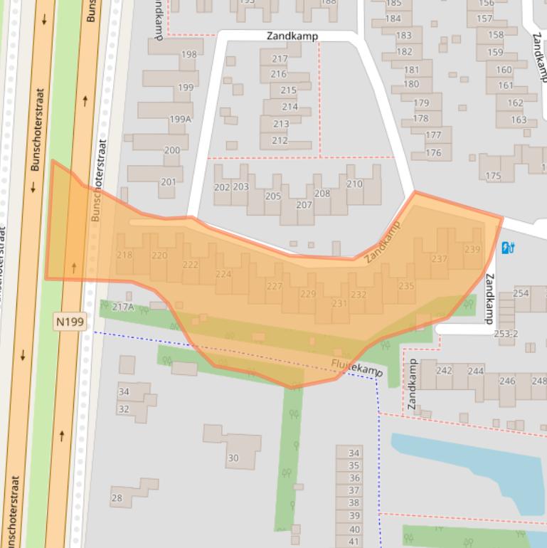 Kaart van postcodegebied 3828GP.