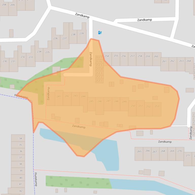 Kaart van postcodegebied 3828GR.