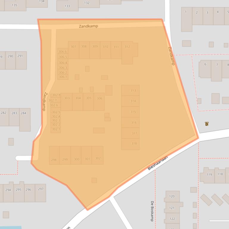 Kaart van postcodegebied 3828GV.