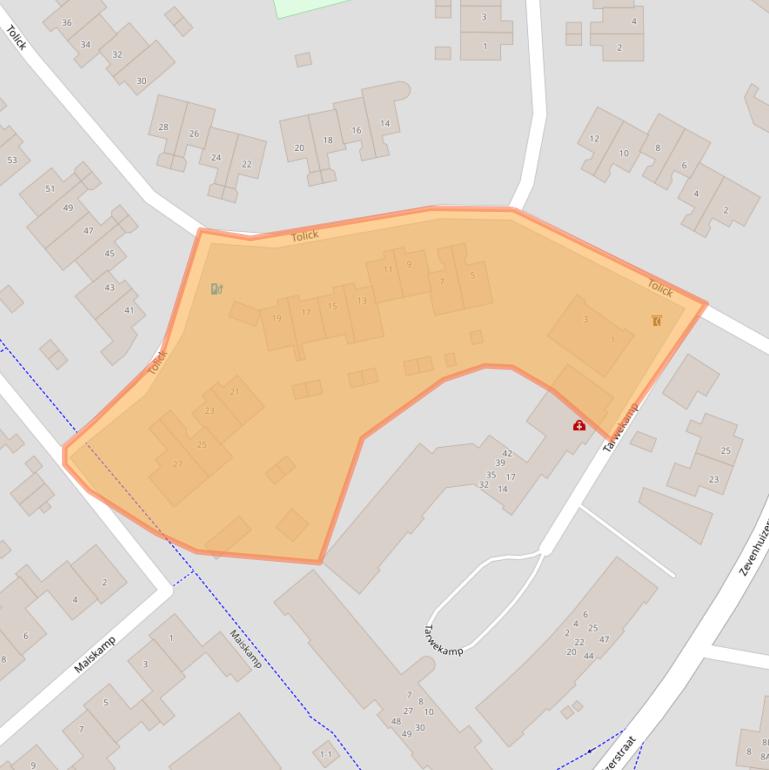 Kaart van postcodegebied 3828HA.