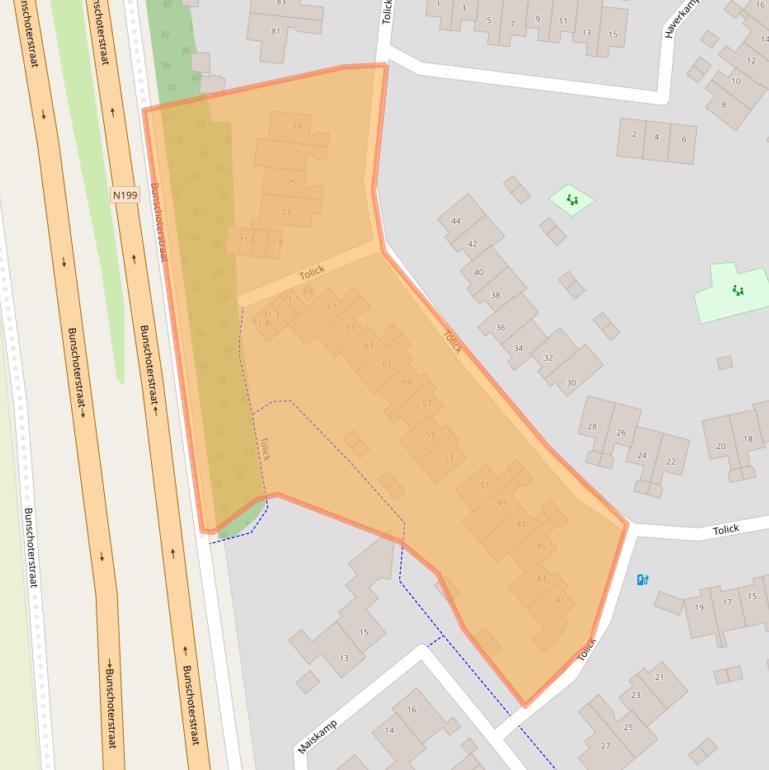 Kaart van postcodegebied 3828HB.