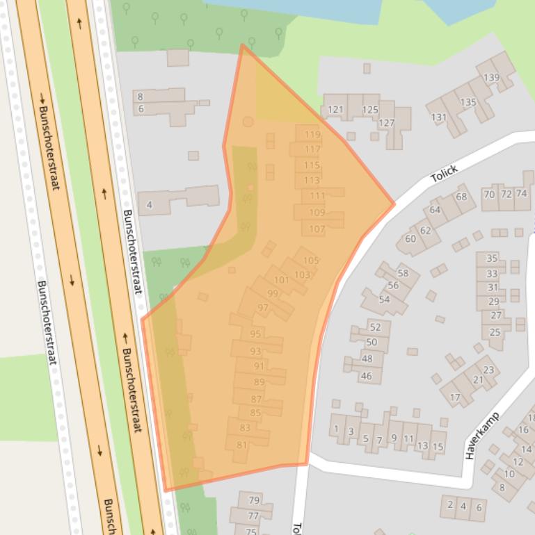 Kaart van postcodegebied 3828HC.