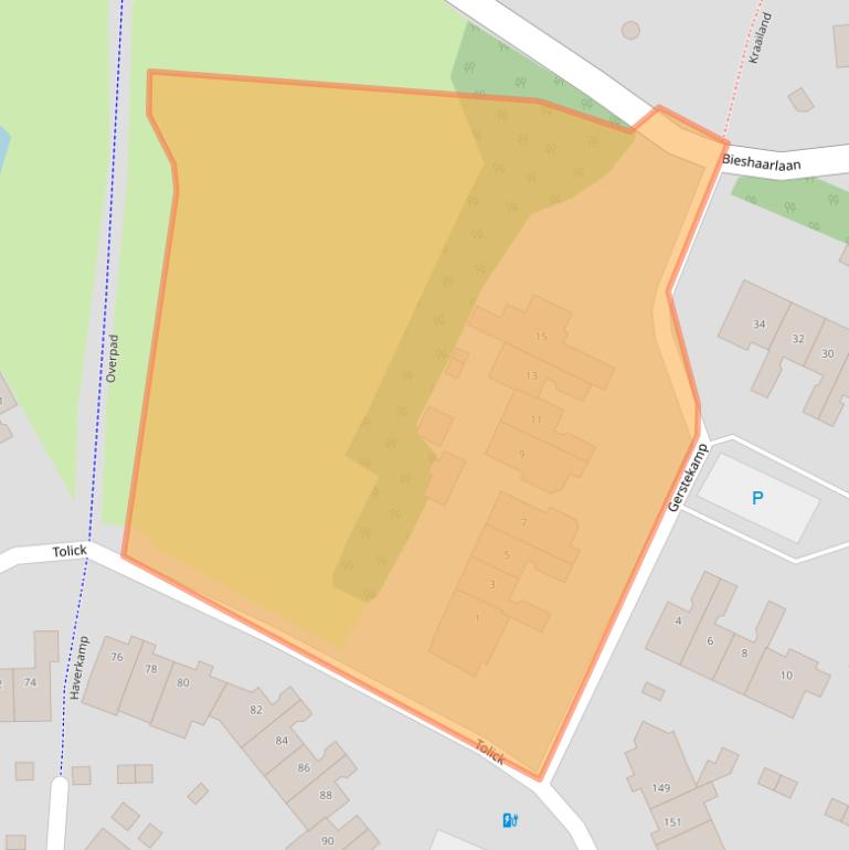 Kaart van postcodegebied 3828HP.